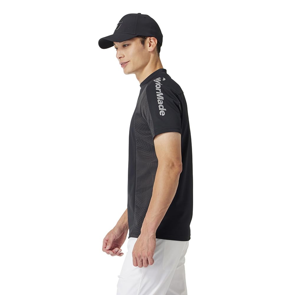 TaylorMade Side Block S/S Mock Black Men's Size M (SS25 UN619)