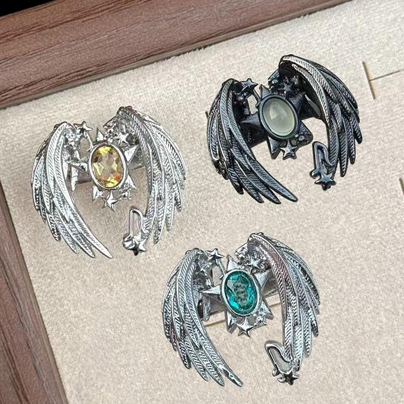Vintage Exquisite Personality Unique Wings Open Ring For Women Jewelry Accessries Gifts