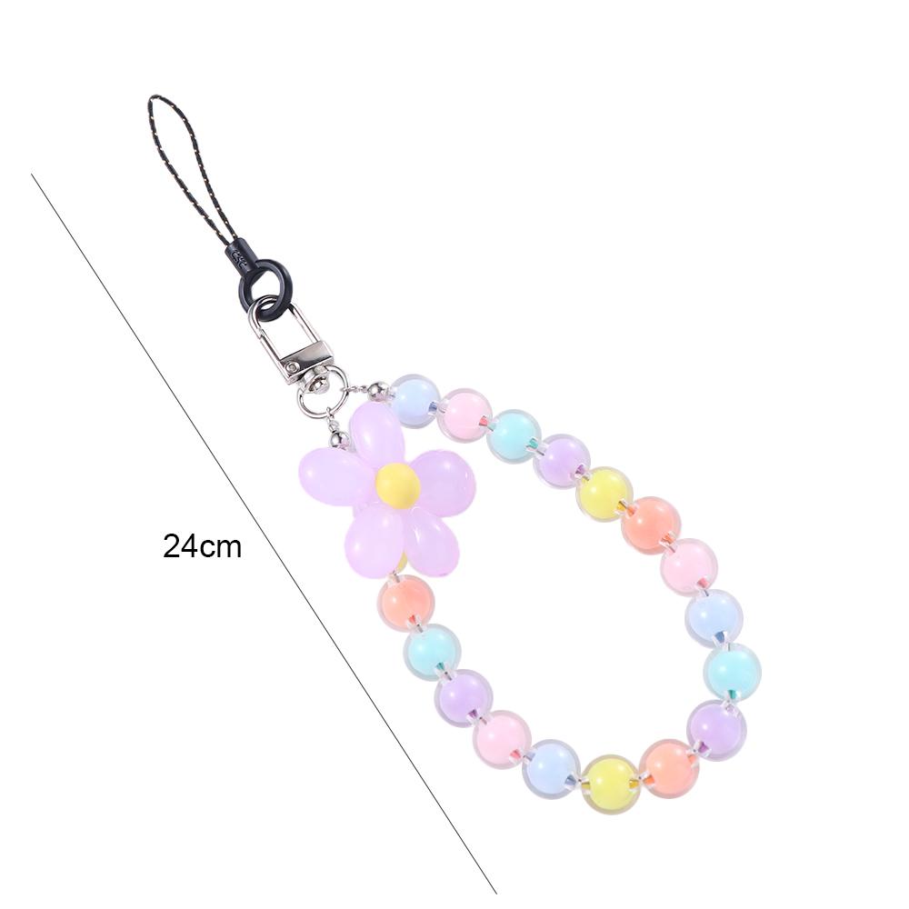 Flower Pendant Hanging Cord Cellphone Strap Mobile Phone Chain Beads Phone Chain Phone Lanyard