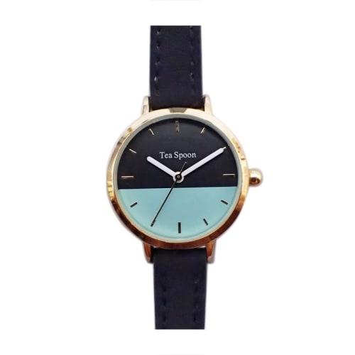 

Tea Spoon Watch with Two-Tone Strap H00318S-1 BK Women s Black
