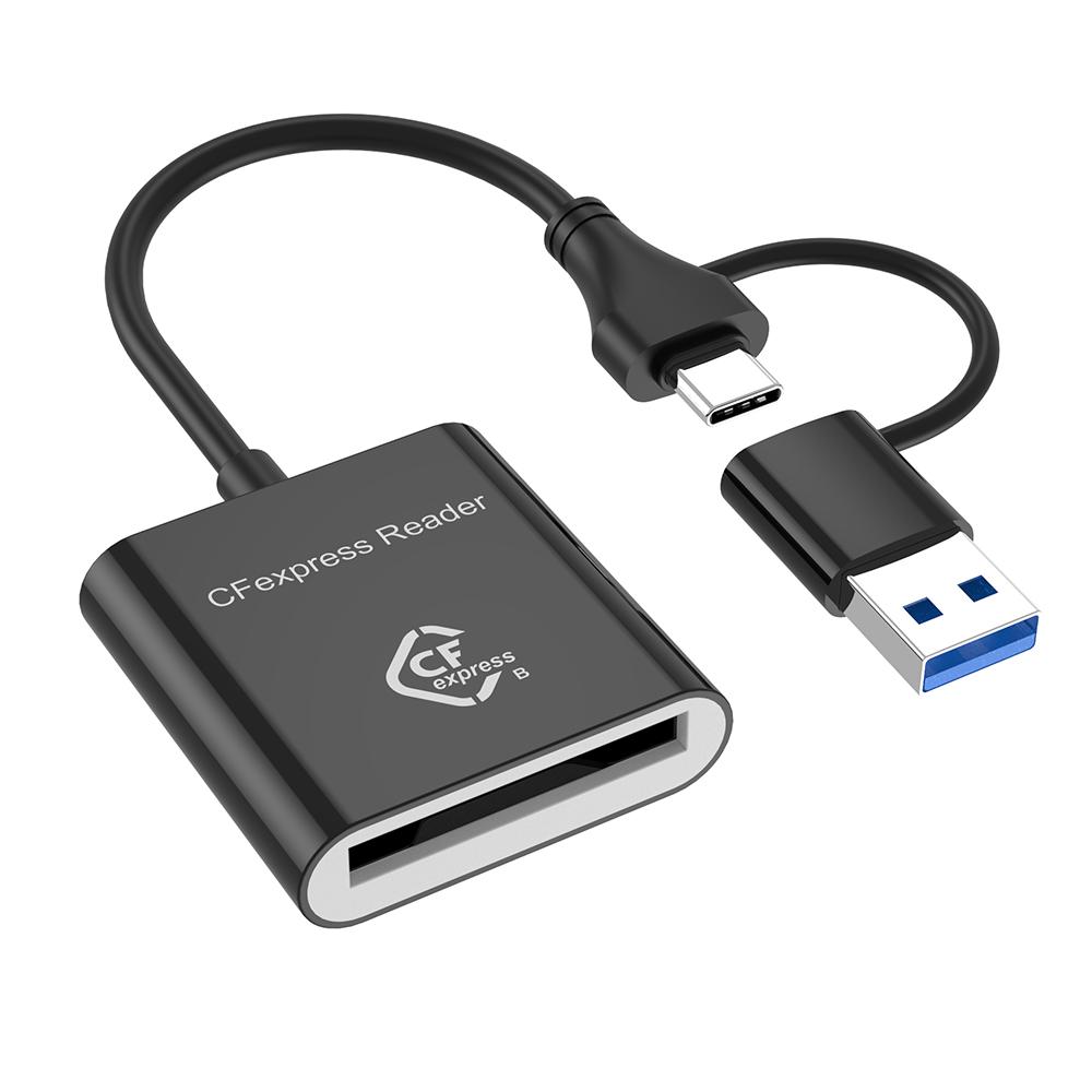 

10 Гбит/с CFexpress Type B Card Reader Writer USB3.2 Gen2 USB-C CFe Card Reader для Android Windows XP/Vista/7/8/8.1/10/11 Mac OS