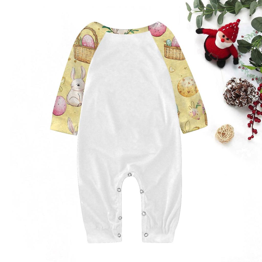 Fashionable Easter Bunny Print Parent-child Wear Home Wear Suit
