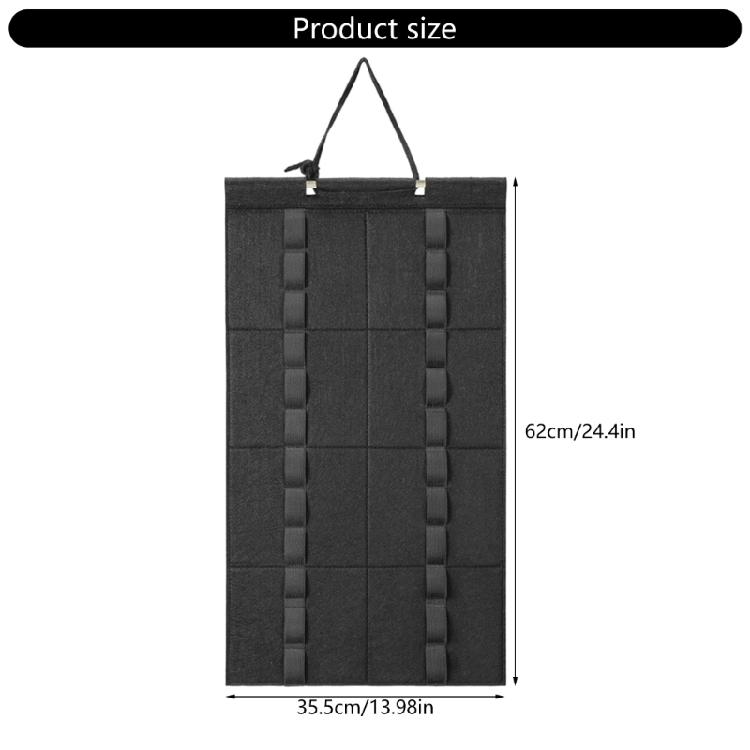 Hanging Drumstick Storage Bag Holds Up To 12 Pairs Drumstick, Easy Access Foldable Drumstick Organizers for Musicians