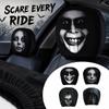 Halloweenový obojstranne potlačený poťah na opierku hlavy do auta - 2 kusy, Strašidelný dizajn pre auto