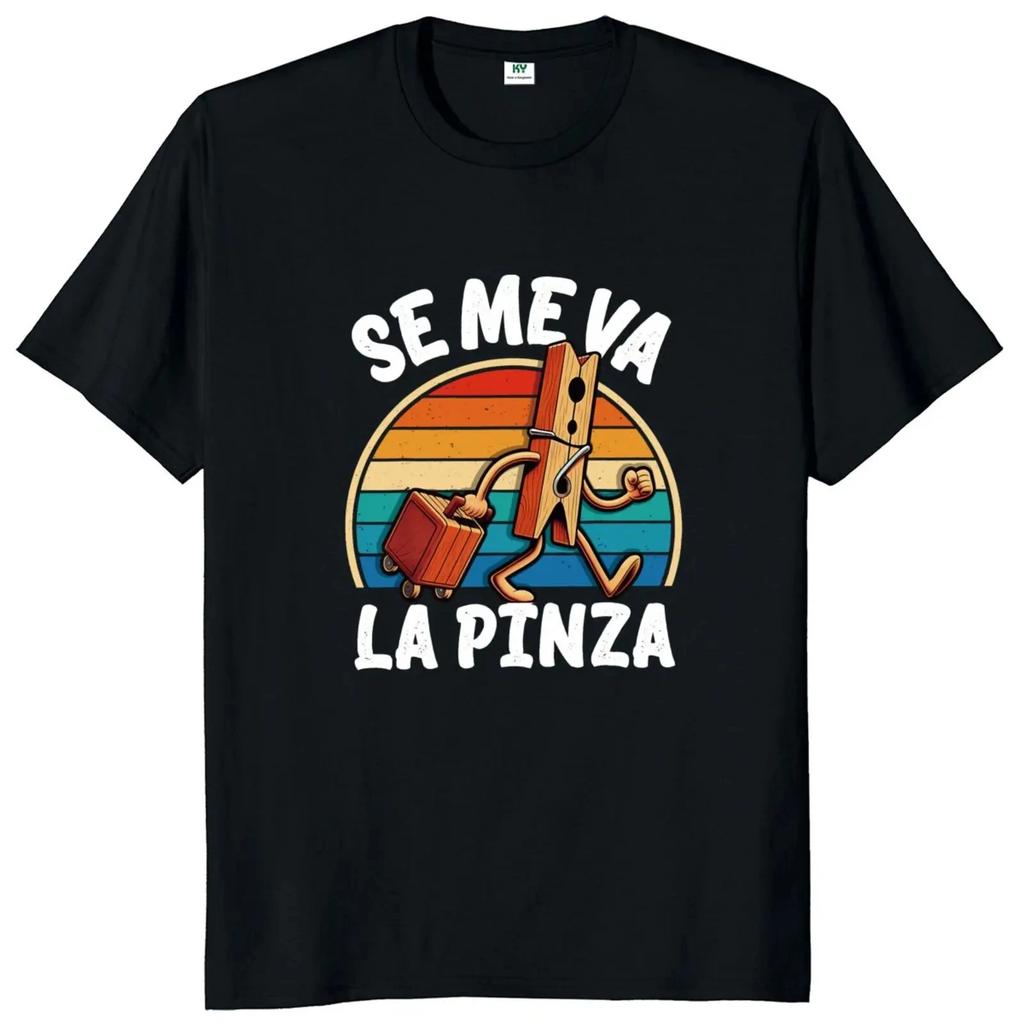 Se Me Va La Pinza Printed Fun Men's T-shirt Y2k Retro Trendy Hip Hop T-shirt Men's Cotton Soft Fashion Casual Men's Top