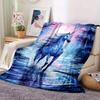 1pc Romantic Unicorn Blanket Lightweight Flannel Throw Blanket For Sofa Bed Travel Camping Livingroom Office Couch Chair Bed