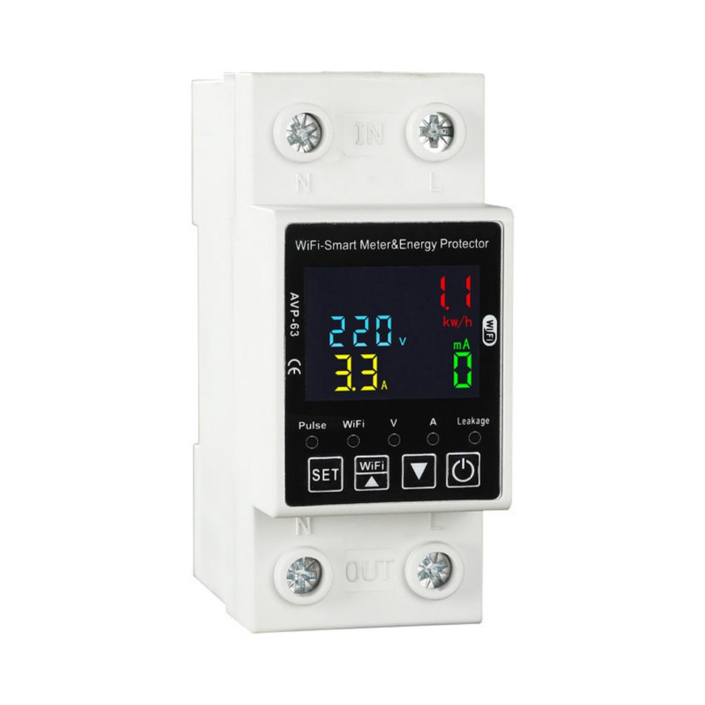 Mobile Controlled Power Switches Electric Protector with Immediate Monitoring For Overcurrent Leakage & Energy Usage