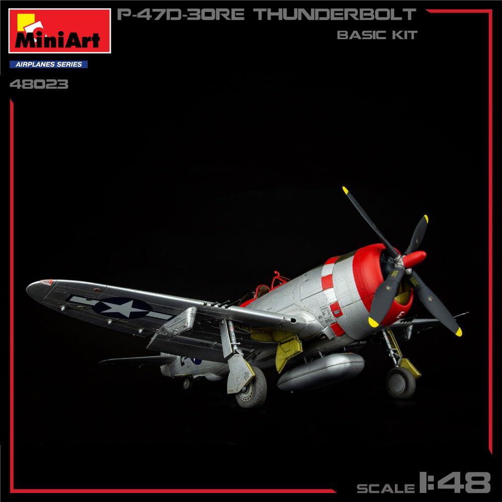 Miniart WWII US Army Thunderbolt Basic Kit Plastic Model MA48023 1/48 P-47D-30RE