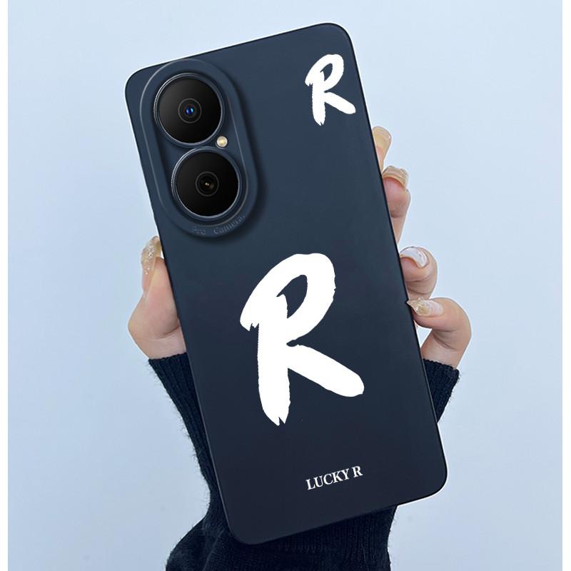 For Huawei Nova Y73 4G Lucky Initial Letter Phone Case For Huawei Nova Y73 NovaY73 4G Soft Silicone Back Cover Shockproof Bumper