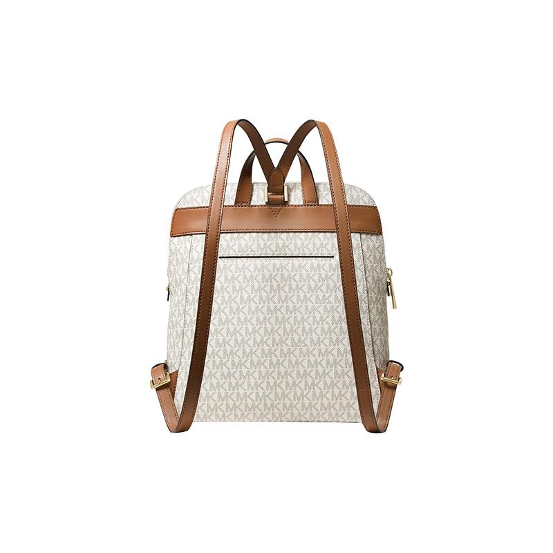 Michael Kors Rucksack Rhea Zip Farbblockiert Presbyopie Bedruckt Leicht Dünn Mehrere Taschen PVC (Polyvinylchlorid) Schultasche Medium Damen Vanille