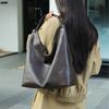 2025 Vegetable Tanned Cowhide Popular Large-capacity Tote Bag All-matching One-shoulder Class Armpit Commuter