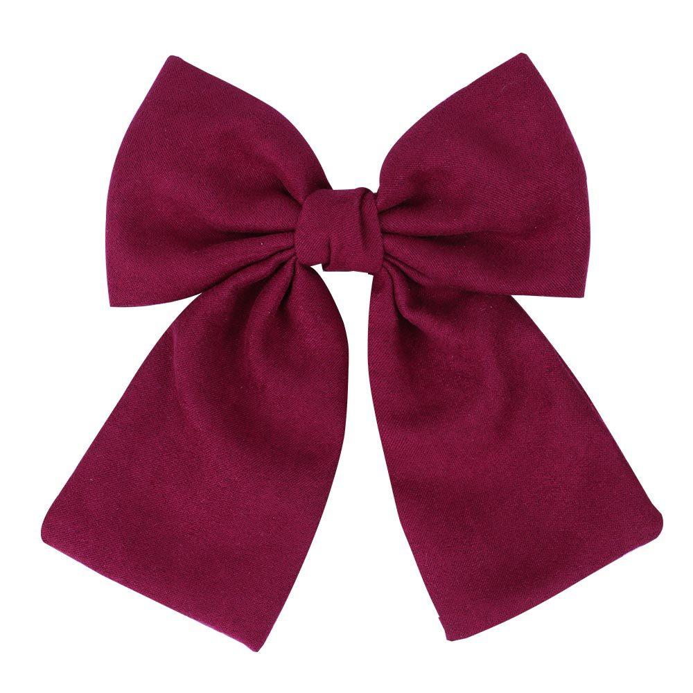 1 Piece Ins Style Fabric Large Bow Hair Clip,multicolor Retro Solid Color Top Clip,womens Back of The Head Hair Styling Headband