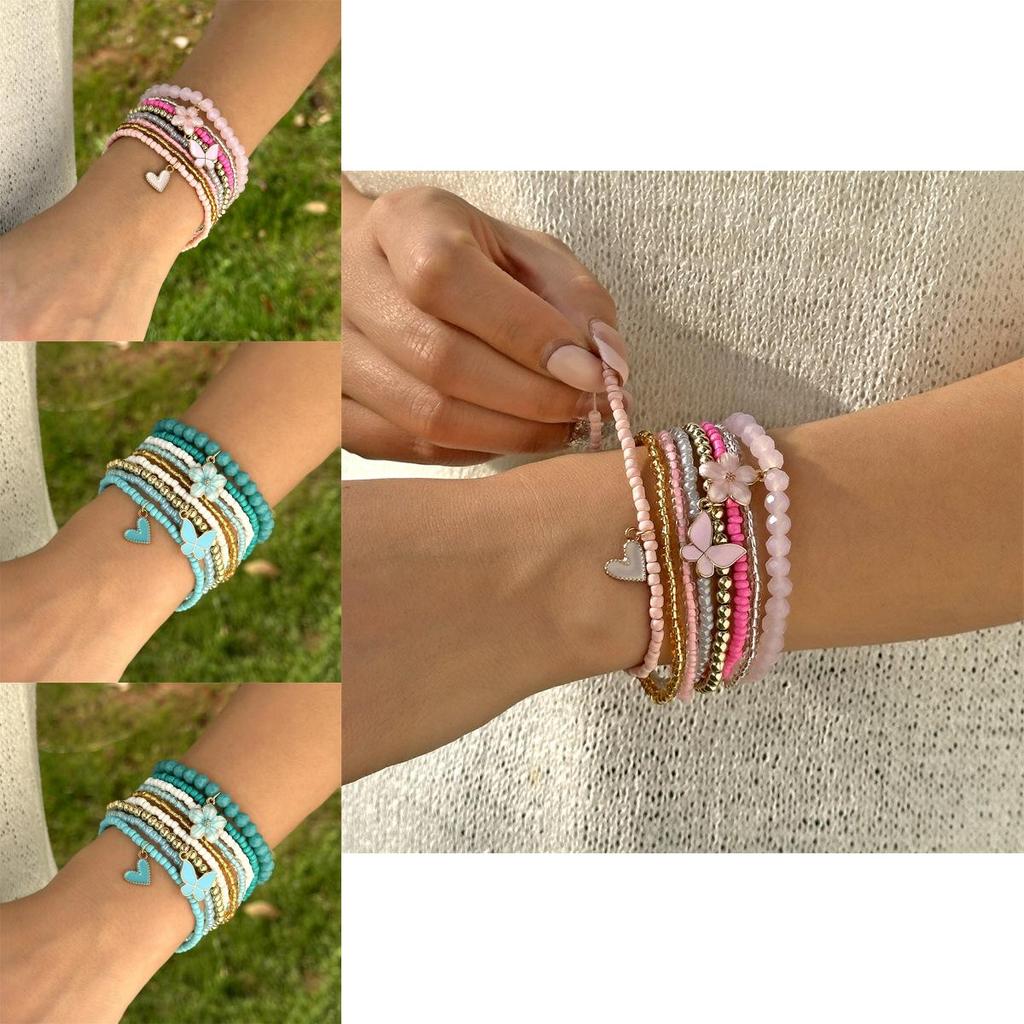 Bohemian Butterfly Love Jewelry With Glass Beads For Travel And Daily Wear