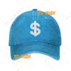 Individuelle Unisex Baumwoll-Baseballkappe mit amerikanischem Geld-Dollar-Logo, verstellbar für Erwachsene, Dad Hat, Herren Damen Hip Hop Snapback Kappen