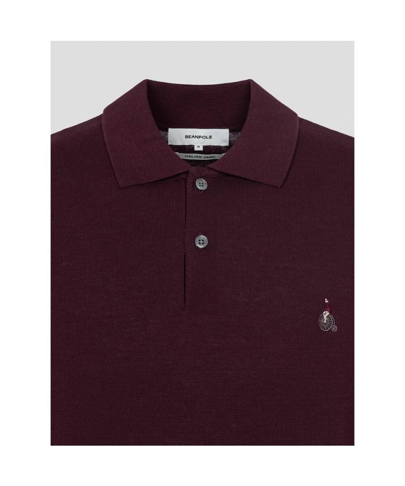 Binpolmen [Essential] Italian Cotton Collared Neck Knit Wine