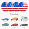 Car Rim Center Cover Decoration, Flag Wheel Center Cover - 4 Pcs Vista Car