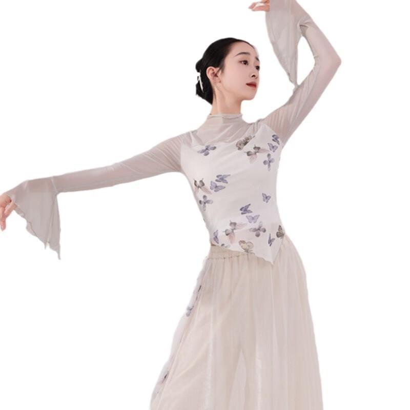 OEING Classical Dance Flowing Long-Sleeve Top