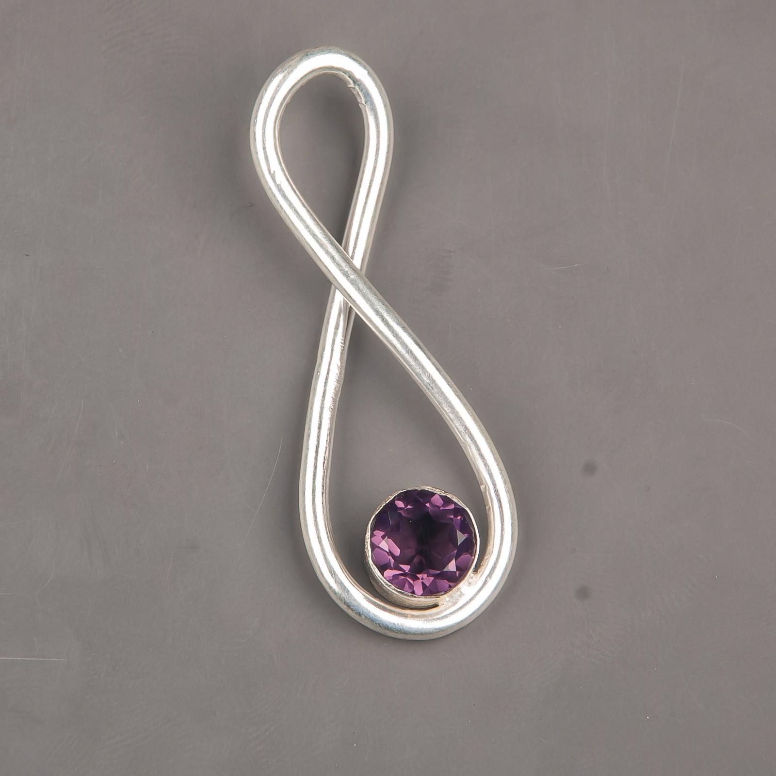 

Amethyst Gemstone 925 Sterling Silver Jewelry Handmade Pendant 1.66 For Women PP-20-6