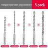 Triangle Tile Ceramic & Concrete Alloy Twist Drill Bit with Cross Round Shank