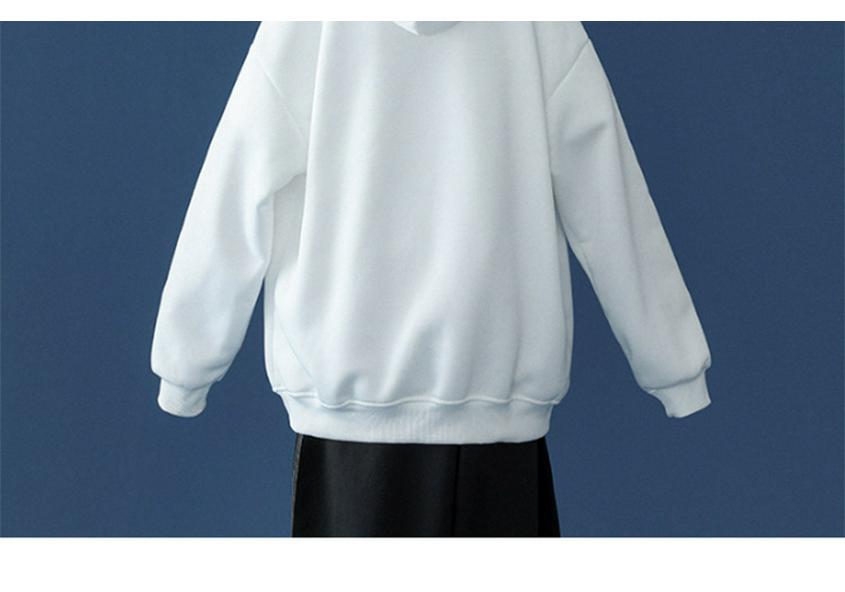Women's 2026 Winter Printed Velvet Hoodie - Korean Style Loose Fit for Spring and Autumn