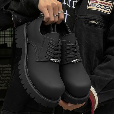 Fashion Leather Shoes For Man Platform Genuine Leather Big Size Shoes High Quality Designer Formal Platform Casual Shoes Outdoor