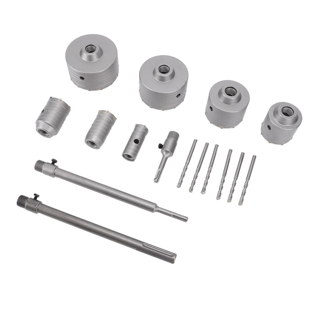 16-teiliges Lochsägen-Werkzeugset Hartmetallgelötet Hohe Härte Multifunktionales Wandlochöffner-Set für