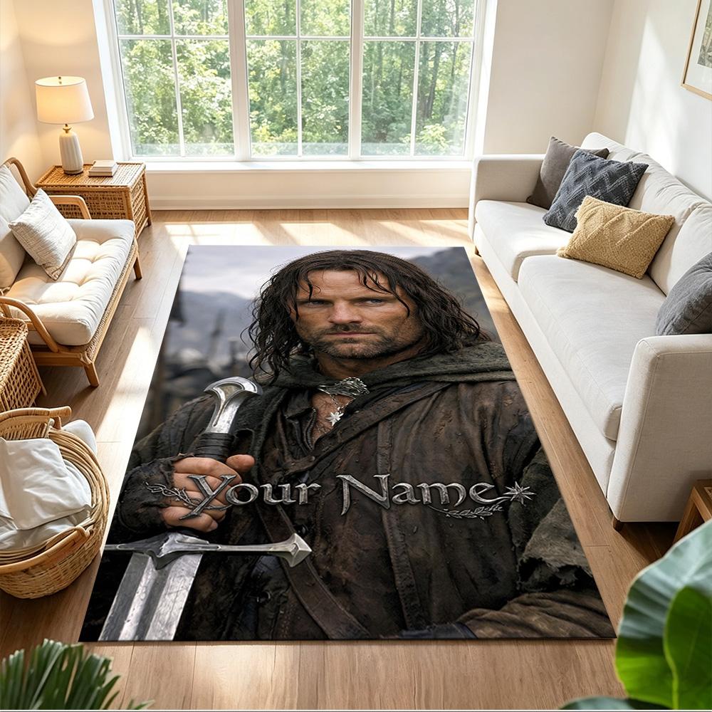 Lord Rings Customize Your Name Carpet Suitable for Decorate Room Bedrooms Living Rooms Dormitory Anti-slip Rug Office Home Decor