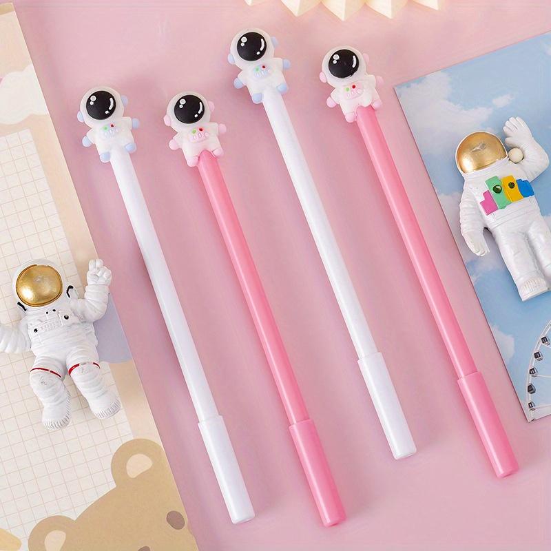 12pcs Cartoon Astronaut Gel Pen Creative Stationery Cute Writing Tools Water-based Pen Office Signature Black Gel Pen Writing Tool for Students School