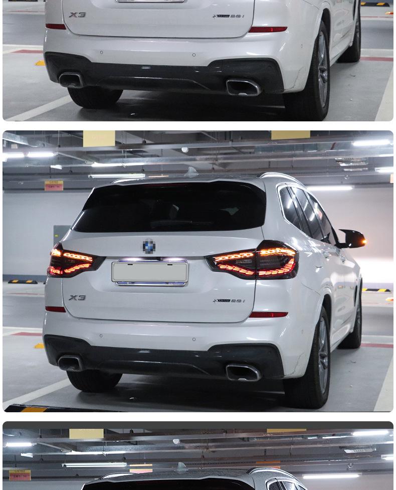 BMW X3 (2018-2021) OLED Dragon Scale Taillight Assembly with Sequential Turn Signal