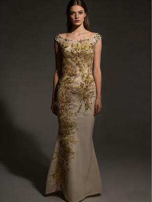 European Slim-Fit Sequin Rhinestone Bandage Mermaid Evening Gown