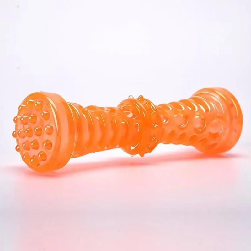 Durable Dog Chew Toys for Aggressive Chewers Bone Shape TPR Material Teething Puppy Toys for Teeth Cleaning Anxiety Relief