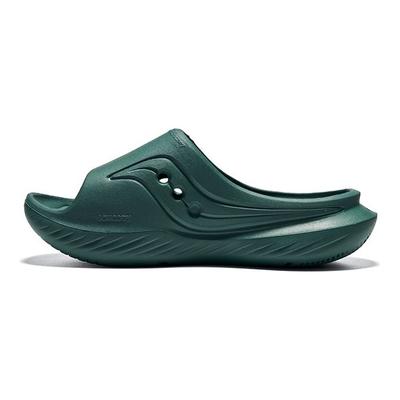 Sandales à glissière Cradle Décontractées Confortables Antidérapantes Durables Sandales Unisexe Vert Foncé S28901-11