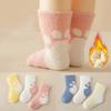 0-3 years old3PCS Set Baby Socks Sbring Autumn and Winter Thick Warm Baby Plush Socks Children's Coral Velvet Floor Socks