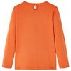 T-shirt enfants à manches longues orange brûlé 92/104/116/128/140