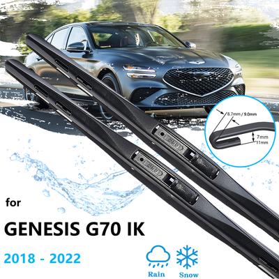 2x For Genesis G70 IK 2018 2022 Car Accessory Careless Frameless Rubber Blades Cutter Blades Cleaning