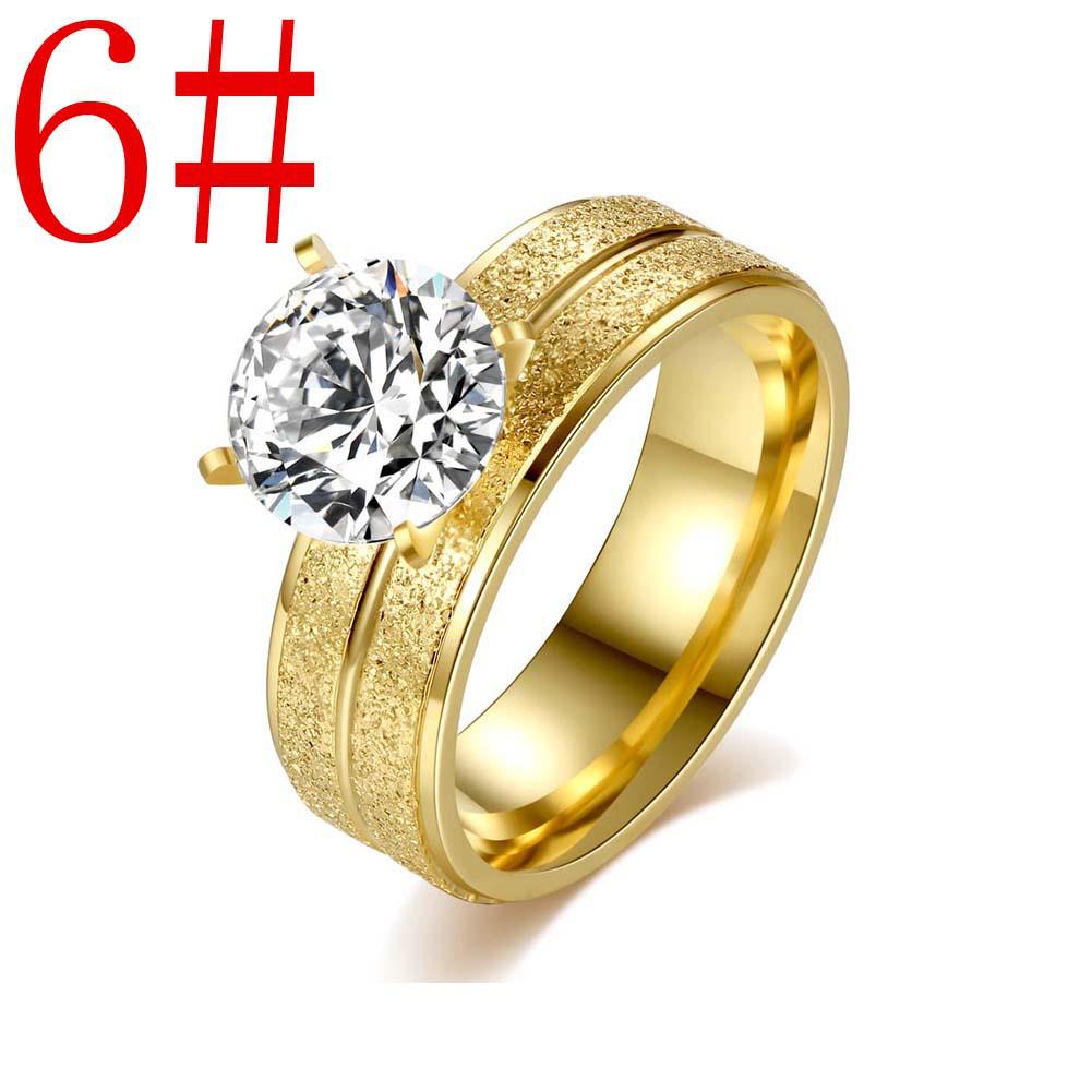 

Элегантное золотое кольцо из нержавеющей стали с цирконом – Стильное женское украшение для руки