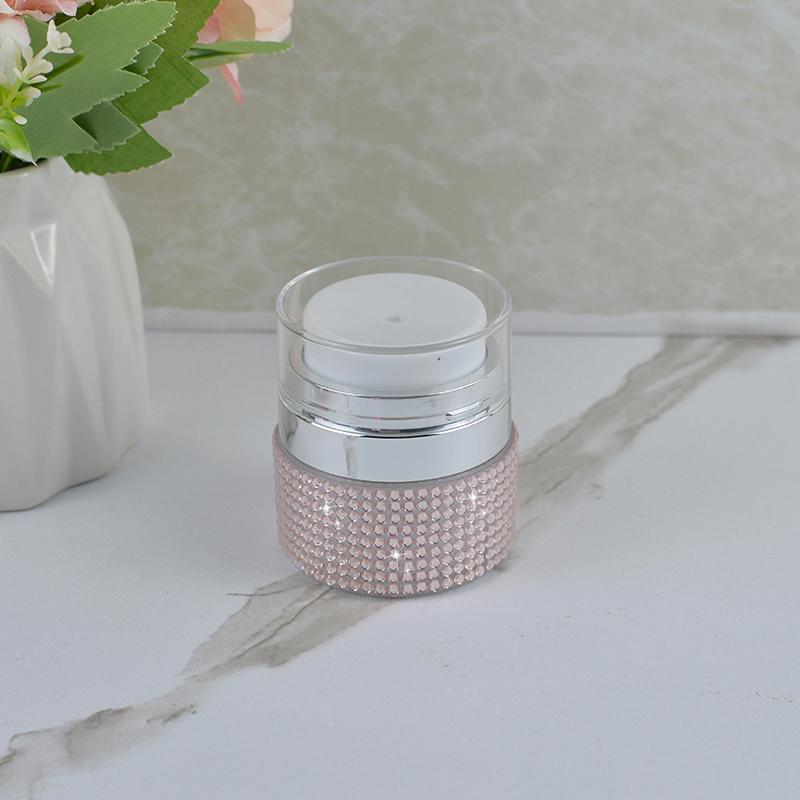 

15 мл пустая безвоздушная банка-насос многоразового использования косметический флакон для крема вакуумный насос алмазная бутылка контейнер для косметического лосьона косметический