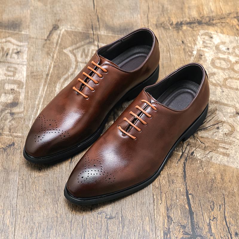 

Мода Мода Красная Подошва Большой Размер Кожаная Обувь Мягкая Кожа На Шнуровке Низкий Верх Броги Мужская Повседневная Универсальная Деловая Офисная Обувь 48 коричневый