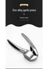 Stainless Steel Zinc Alloy Garlic Press & Masher - Multifunctional Kitchen Tool