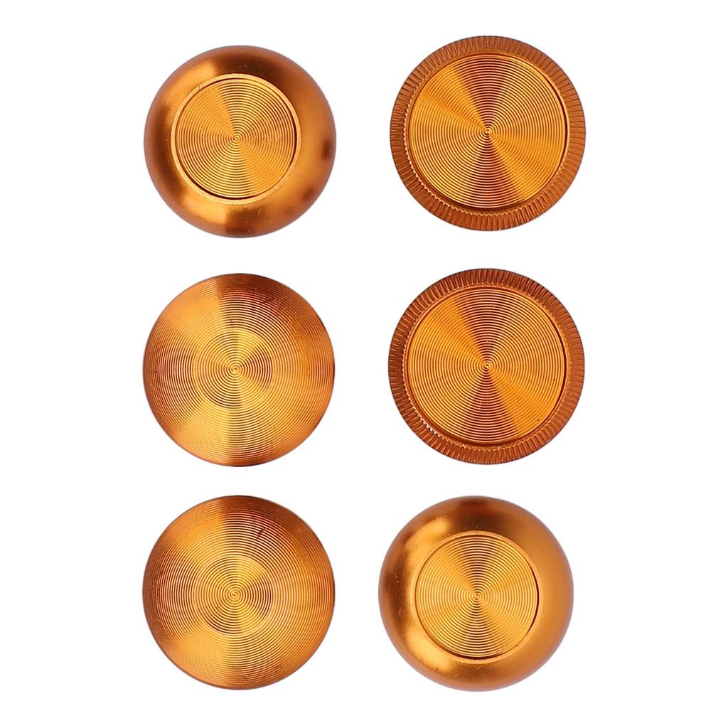 6Pcs Metal Analog Grips Stick Thumbsticks for Edge Controller Aluminum Alloy Metallic Joystick Game