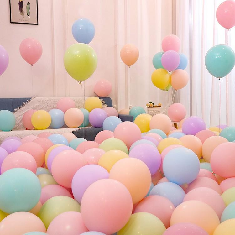 "Non-toxic Macaron Color Balloons - Multiple Colors for Event Decoration"