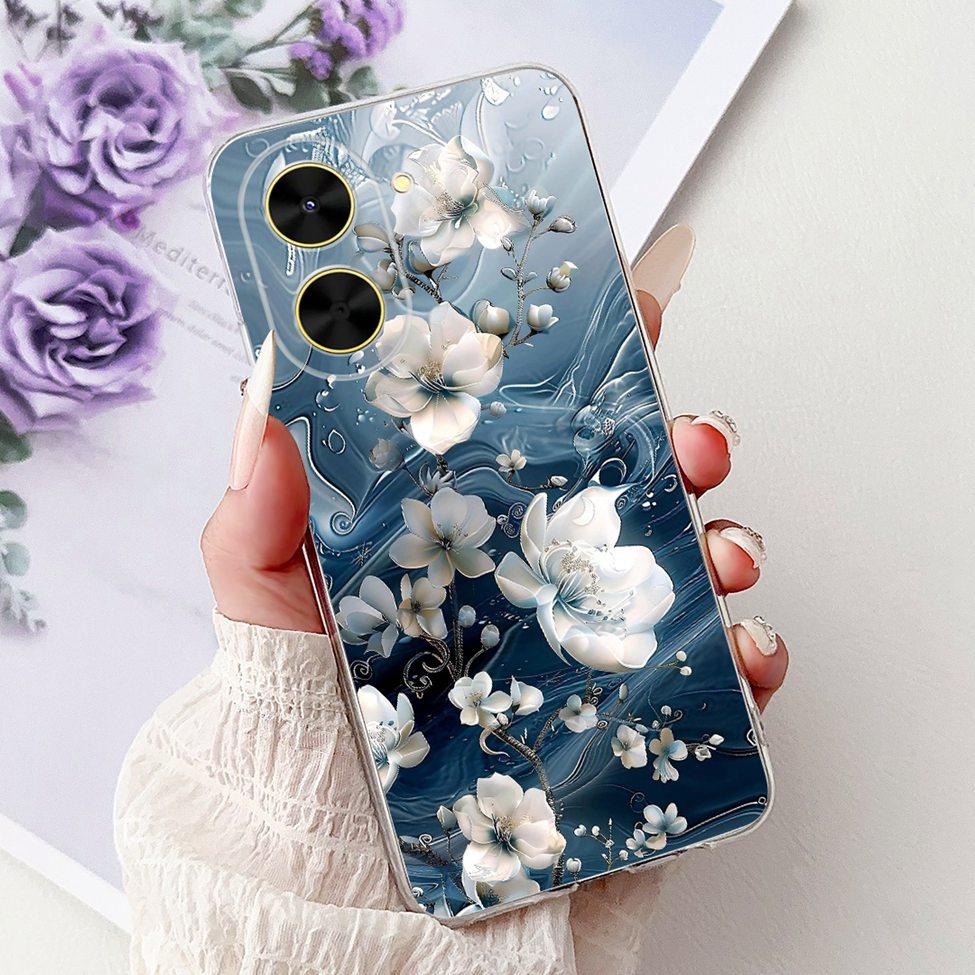 For Redmi A5 NFC 5G Case Cover Clear Luxury Kawaii Cute Cat Fashion Flowers Funny Painted Soft Phone Case For Redme A5 NFC 5G