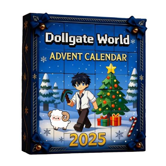 2025 Christmas Countdown Calendar 24 Days Advent Calendar Doll's Door World Acrylic Ornament Fun Holiday Decor for Tree Kids' Room