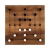Jeu du Moulin en Bois Massif 25,5 cm – Nine Men Morris – Jeu de Stratégie Adulte 2 Joueurs – Classique Premium
