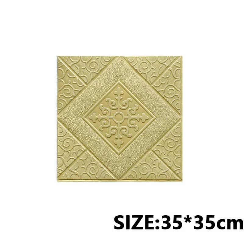 5-20Pcs 35*35cm Ceiling Wallpaper 3D Brick Waterproof Wall Stickers Foam Wall Paper Self-Adhesive Home Decor