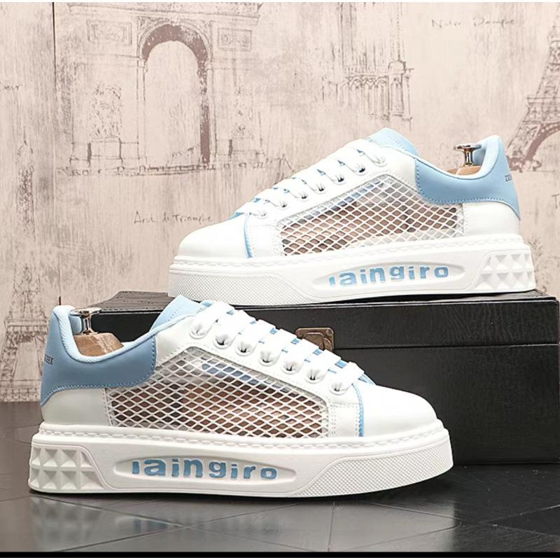 

Trendy brand men s shoes summer new low-top mesh breathable comfortable casual soft sole fashion Korean version lace-up Internet celebrity shoes 44