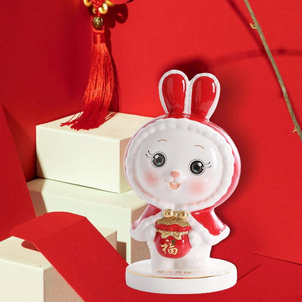 Bunny Piggy Bank, Money Box Crafts for Bedroom Living Room Desktop Decoration