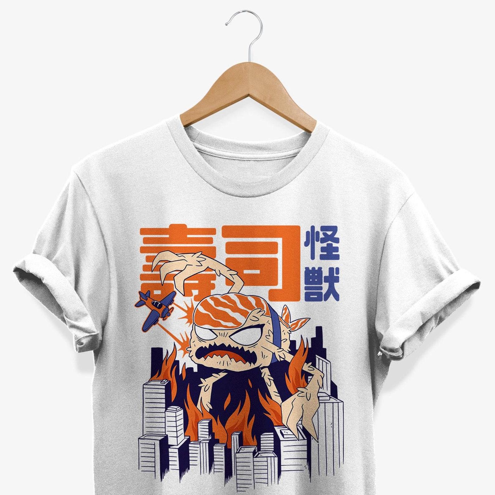 Kaiju Sushi Monster T-Shirt: Japan Comic Graphic Tee S