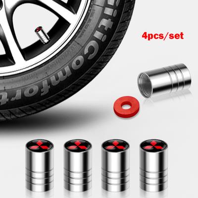 Cxsvnp1 Metal Alloy Car Wheel Tire Valve Caps Tyre Rim Stem Covers Accessories For Lancer 9 EX Outlander 3 ASX Galant Jinxuan