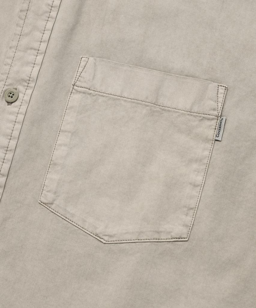 COVERNAT Pocket Dyed Shirt Light Gray